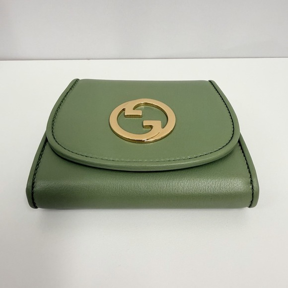 Gucci Leather Medium Blondie Wallet Crossbody Bag Purse Salamander Green NWOT - Picture 9 of 16